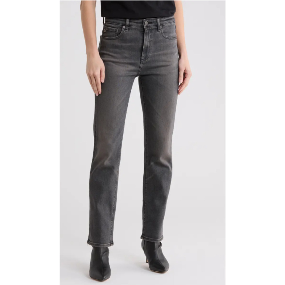 AG Jeans | Saige High-Waist Straight Leg Jeans Black Size 22 - Picture 1 of 8